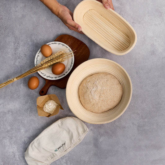 9" Round & 10" Oval Banneton Proofing Basket Set