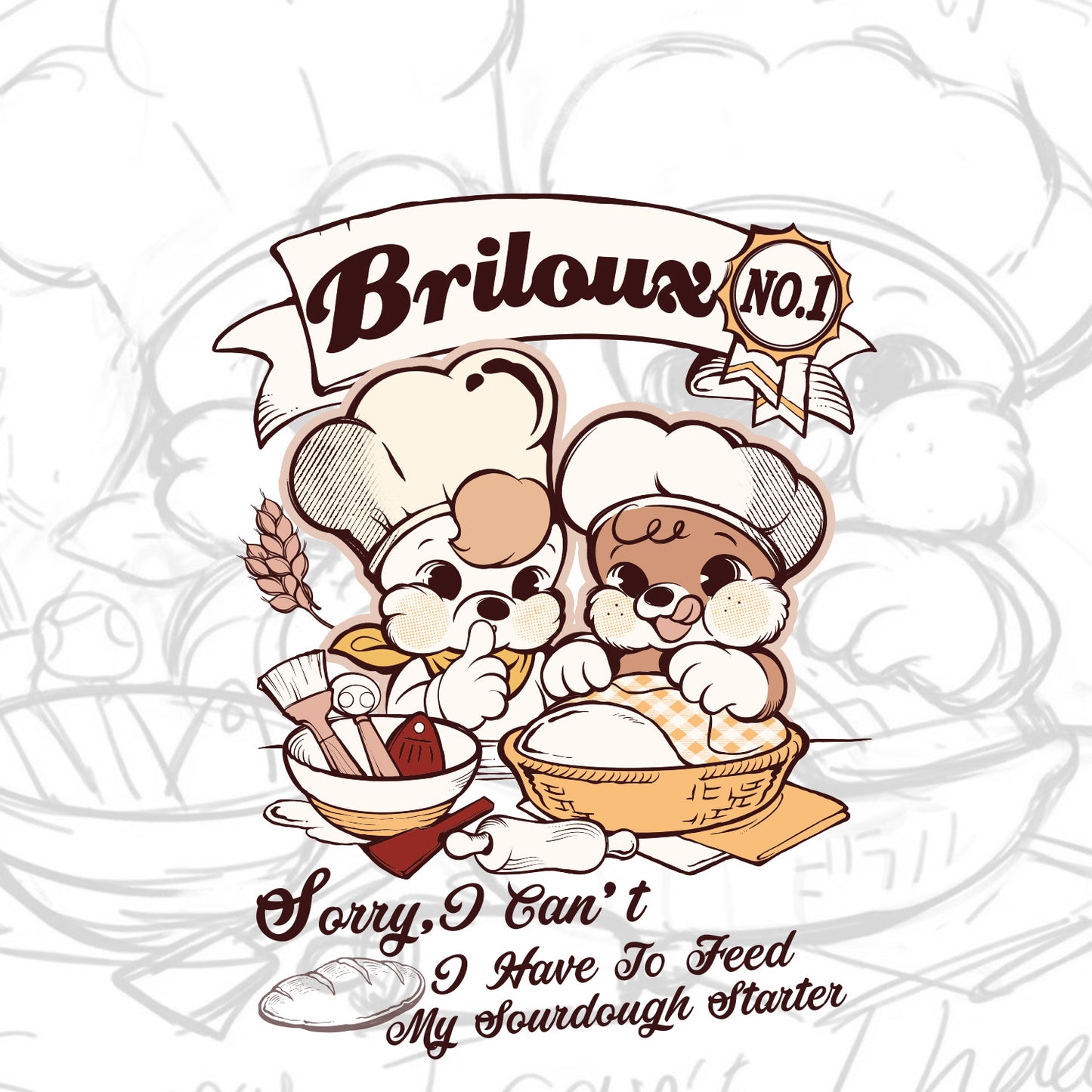 Cute Kitchen Towel | 28"x28" | (Sorry I Can't I Have to Feed My Sourdough Starter）