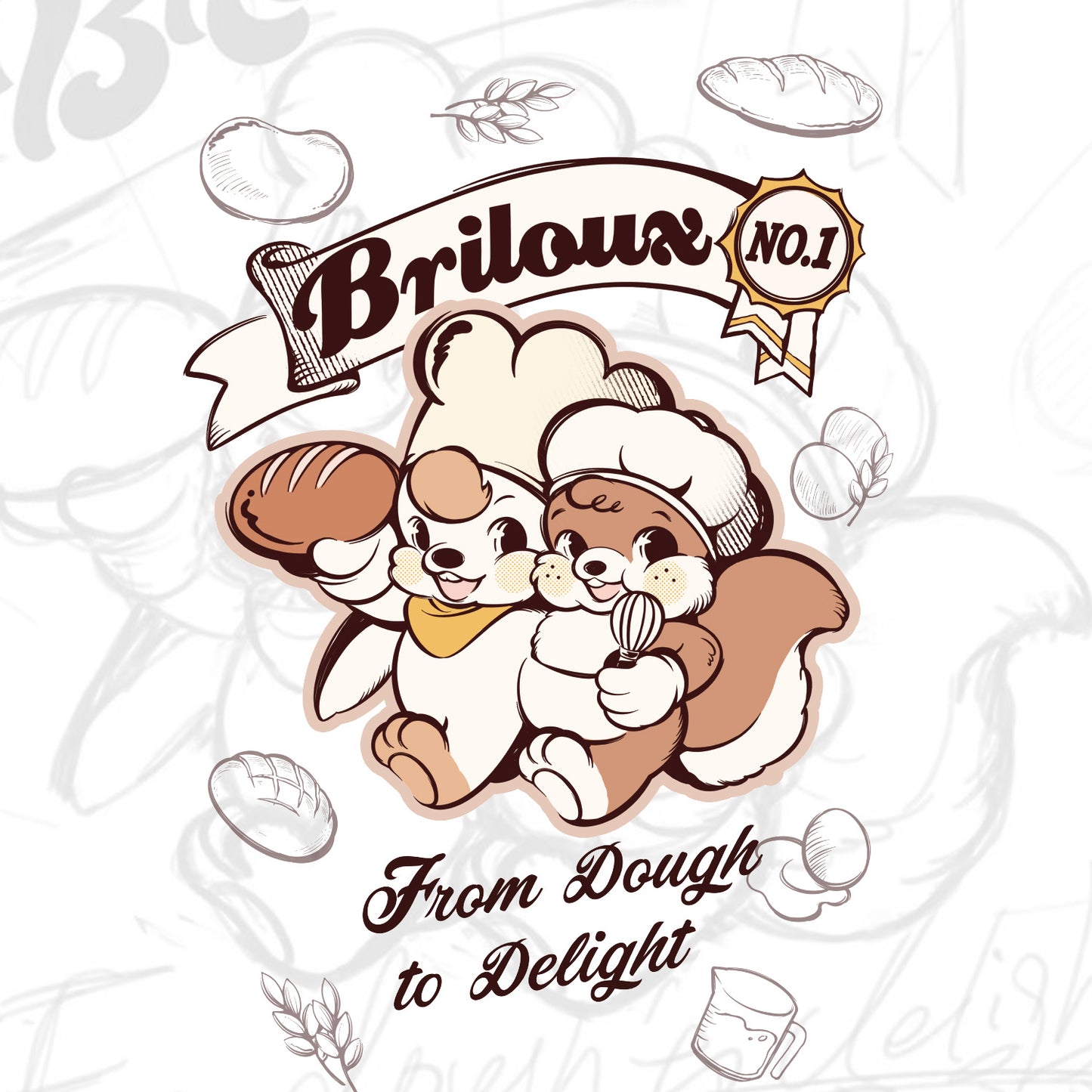 Cute Kitchen Towel | 28"x28" | (from Dough to Delight)