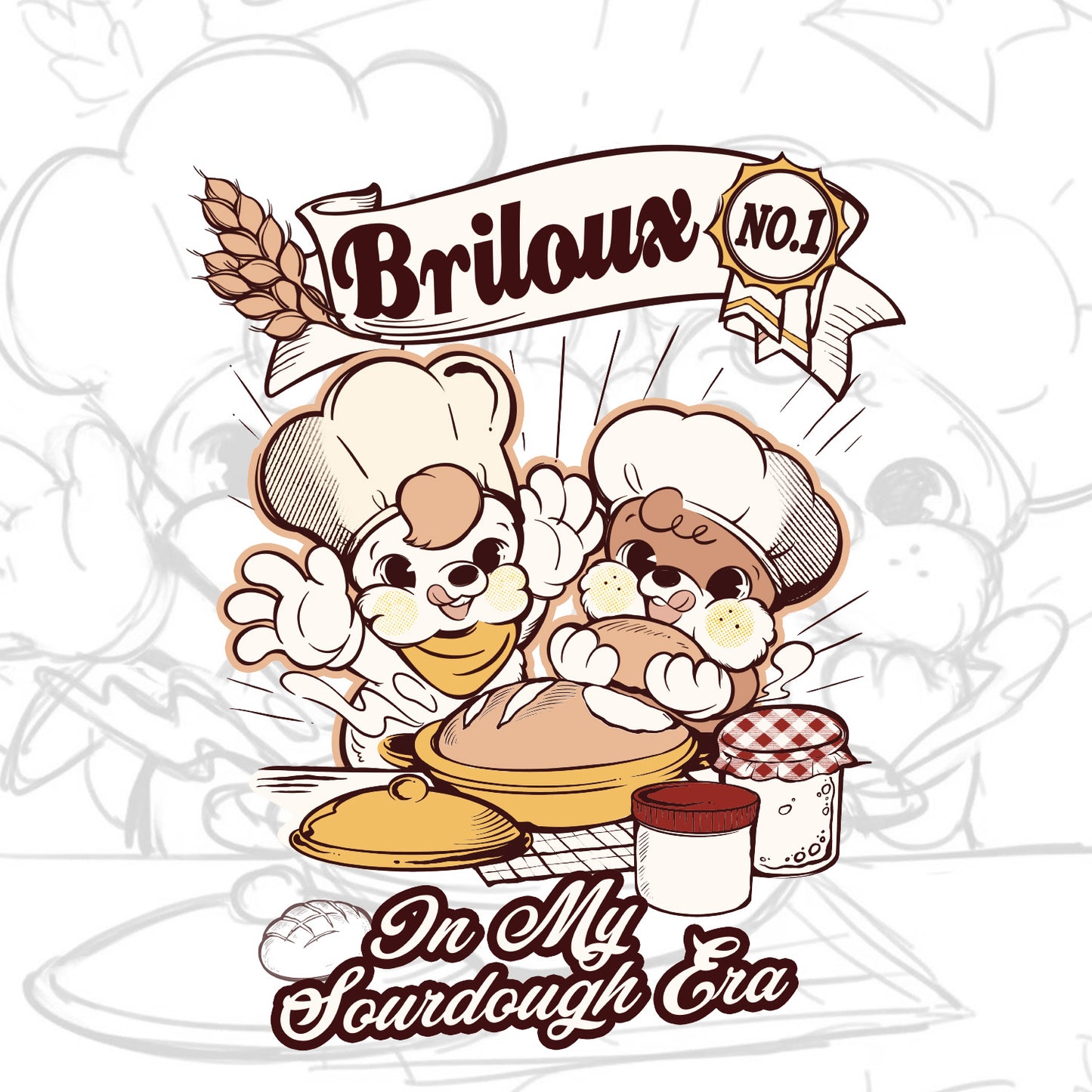 Cute Kitchen Towel | 28"x28" | (in My Sourdough Era）